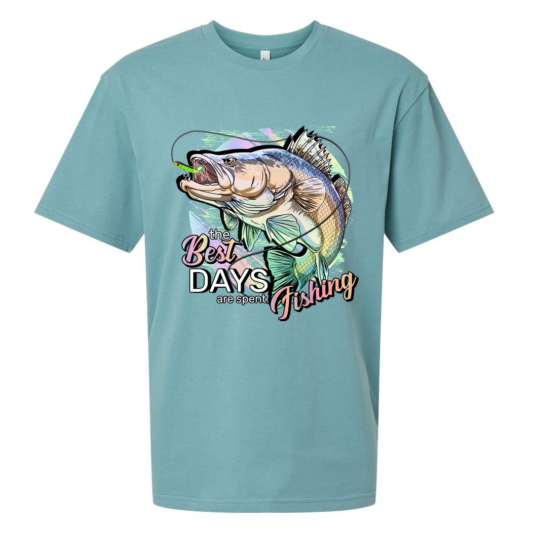The Best Days Are Spent Fishing Sueded Cloud Jersey T-Shirt