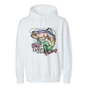 The Best Days Are Spent Fishing Garment-Dyed Fleece Hoodie