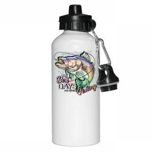 The Best Days Are Spent Fishing Aluminum Water Bottle