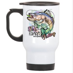 The Best Days Are Spent Fishing Stainless Steel Travel Mug