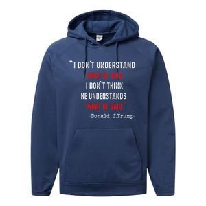 Trump Biden Debate Presidential Debate 2024 Funny Quote Performance Fleece Hoodie