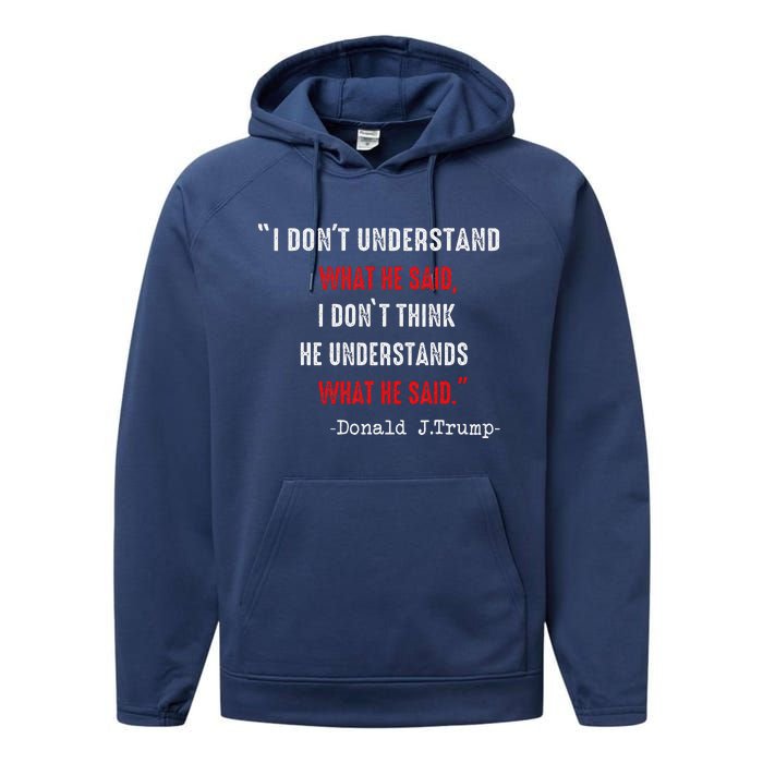 Trump Biden Debate Presidential Debate 2024 Funny Quote Performance Fleece Hoodie