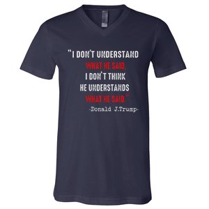 Trump Biden Debate Presidential Debate 2024 Funny Quote V-Neck T-Shirt