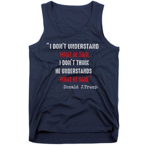 Trump Biden Debate Presidential Debate 2024 Funny Quote Tank Top