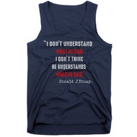 Trump Biden Debate Presidential Debate 2024 Funny Quote Tank Top