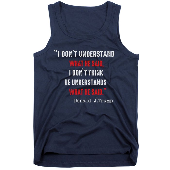 Trump Biden Debate Presidential Debate 2024 Funny Quote Tank Top