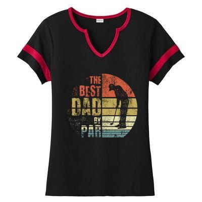 The Best Dad By Par Meaningful Gift Ladies Halftime Notch Neck Tee