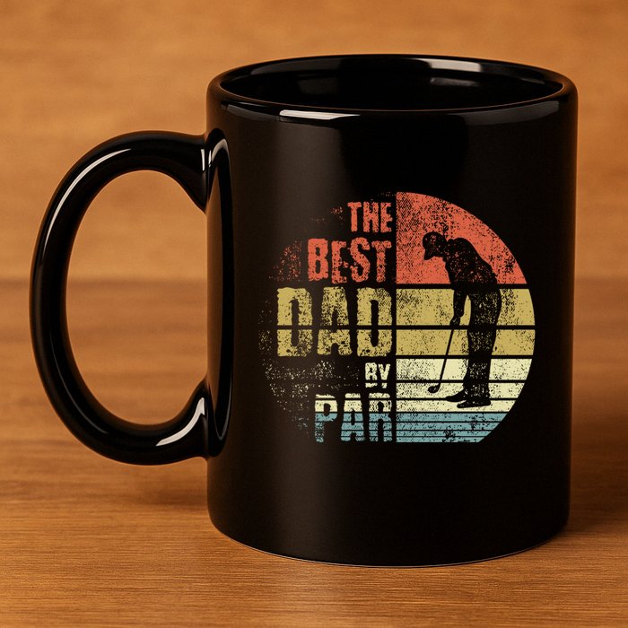 The Best Dad By Par Meaningful Gift 11oz C Handle Ceramic Mug