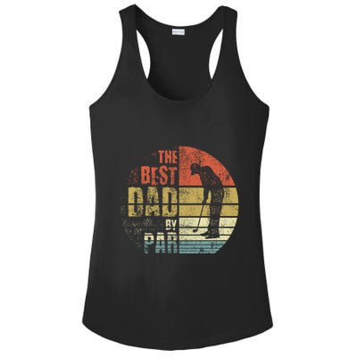 The Best Dad By Par Meaningful Gift Ladies PosiCharge Competitor Racerback Tank