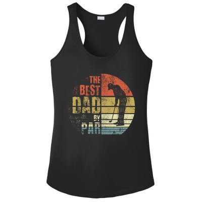 The Best Dad By Par Meaningful Gift Ladies PosiCharge Competitor Racerback Tank