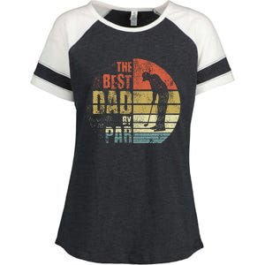 The Best Dad By Par Meaningful Gift Enza Ladies Jersey Colorblock Tee