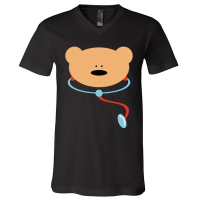 Teddy Bear Doctor V-Neck T-Shirt