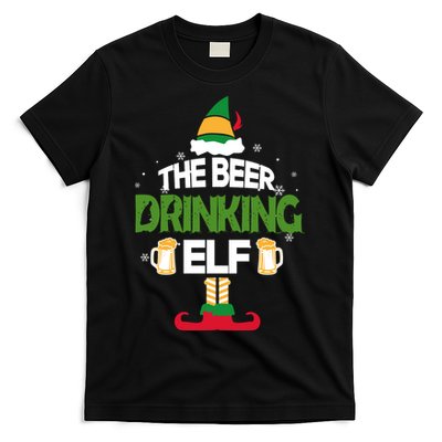 The Beer Drinking Elf Family Matching Christmas Funny Pajama T-Shirt