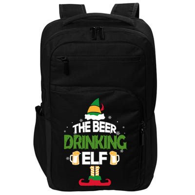The Beer Drinking Elf Family Matching Christmas Funny Pajama Impact Tech Backpack