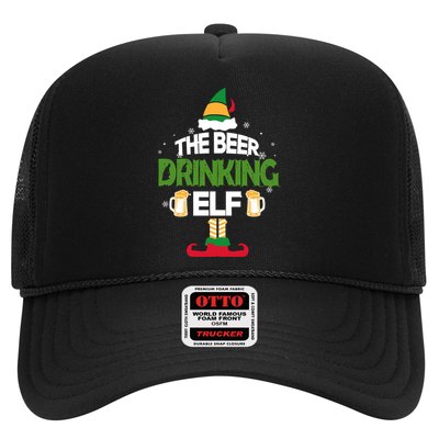 The Beer Drinking Elf Family Matching Christmas Funny Pajama Trucker Hat