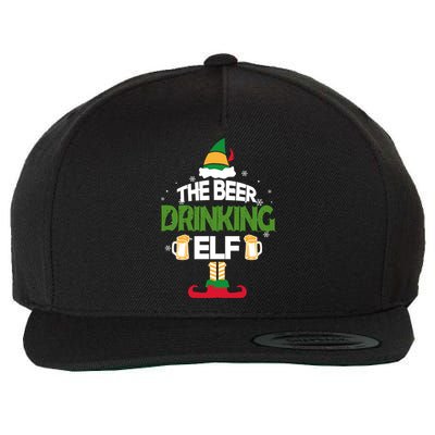 The Beer Drinking Elf Family Matching Christmas Funny Pajama Wool Snapback Cap