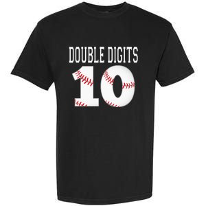 Ten Birthday Double Digits 10th Birthday Baseball Garment-Dyed Heavyweight T-Shirt