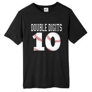 Ten Birthday Double Digits 10th Birthday Baseball Tall Fusion ChromaSoft Performance T-Shirt