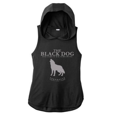 The Black Dog Ladies PosiCharge Tri-Blend Wicking Draft Hoodie Tank