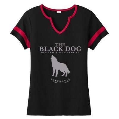 The Black Dog Ladies Halftime Notch Neck Tee