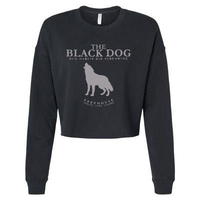 The Black Dog Cropped Pullover Crew