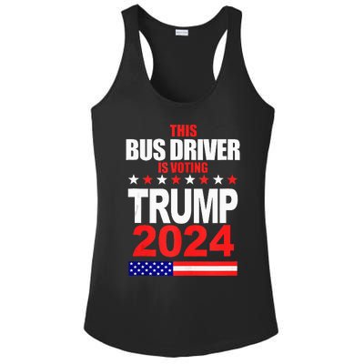 This Bus Driver Is Voting Trump 2024 Patriotic Ladies PosiCharge Competitor Racerback Tank