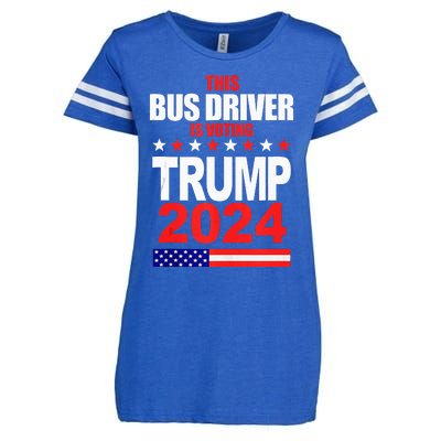 This Bus Driver Is Voting Trump 2024 Patriotic Enza Ladies Jersey Football T-Shirt