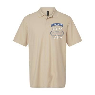 The Best Dads Get Promoted To Papa Fathers Day New Grandpa Softstyle Adult Sport Polo