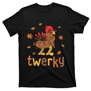 Twerky Butt Dance Funny Turkey Trot Thanksgiving Autumn T-Shirt