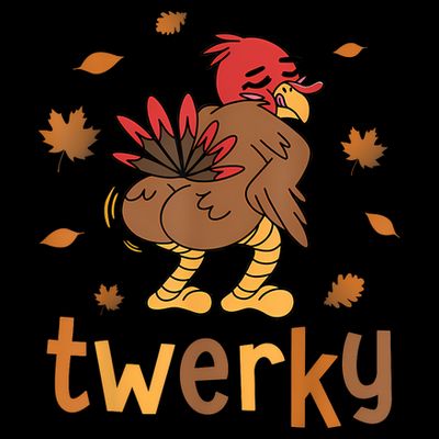 Twerky Butt Dance Funny Turkey Trot Thanksgiving Autumn T-Shirt
