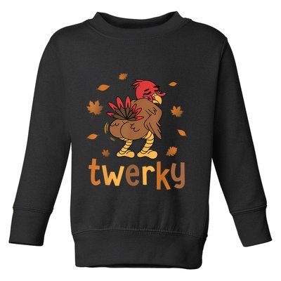 Twerky Butt Dance Funny Turkey Trot Thanksgiving Autumn Toddler Sweatshirt