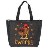 Twerky Butt Dance Funny Turkey Trot Thanksgiving Autumn Zip Tote Bag