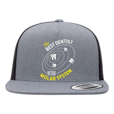 The Best Dentist In The Molar System DDS Dentistry Flat Bill Trucker Hat