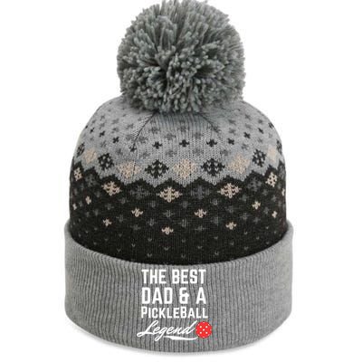 The Best Dad And A Pickleball Legend Funny Fathers Day Gift The Baniff Cuffed Pom Beanie