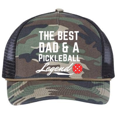 The Best Dad And A Pickleball Legend Funny Fathers Day Gift Retro Rope Trucker Hat Cap