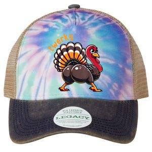 Twerky Butt Dance Funny Turkey Trot Thanksgiving Autumn Legacy Tie Dye Trucker Hat