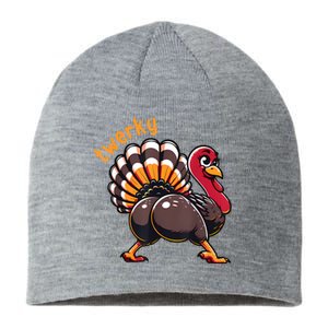 Twerky Butt Dance Funny Turkey Trot Thanksgiving Autumn Sustainable Beanie