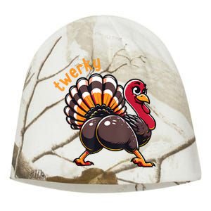 Twerky Butt Dance Funny Turkey Trot Thanksgiving Autumn Kati - Camo Knit Beanie