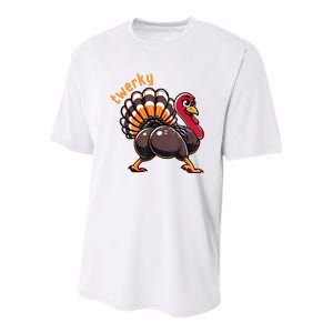 Twerky Butt Dance Funny Turkey Trot Thanksgiving Autumn Youth Performance Sprint T-Shirt