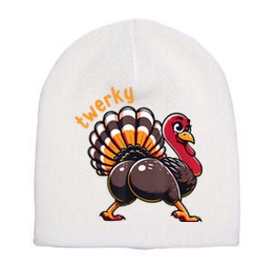 Twerky Butt Dance Funny Turkey Trot Thanksgiving Autumn Short Acrylic Beanie