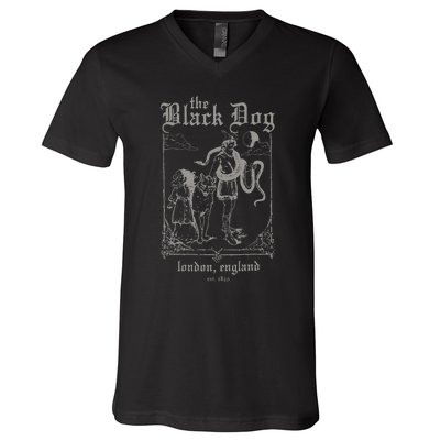 The Black Dog London England Ttpd V-Neck T-Shirt