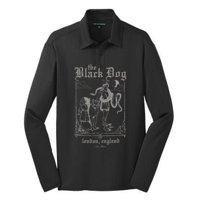 The Black Dog London England Ttpd Silk Touch Performance Long Sleeve Polo