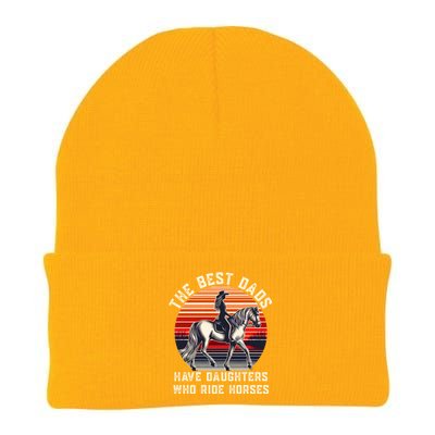 The Best Dads Have Daughters Who Ride Horses FatherS Day Gift Knit Cap Winter Beanie