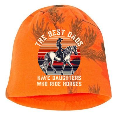 The Best Dads Have Daughters Who Ride Horses FatherS Day Gift Kati - Camo Knit Beanie