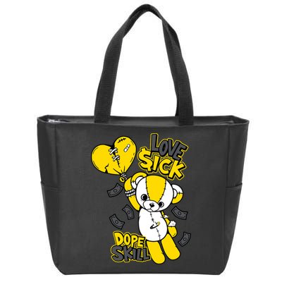 Teddy Bear Dope Skill Love Sick Flying Balloon Zip Tote Bag