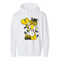 Teddy Bear Dope Skill Love Sick Flying Balloon Garment-Dyed Fleece Hoodie