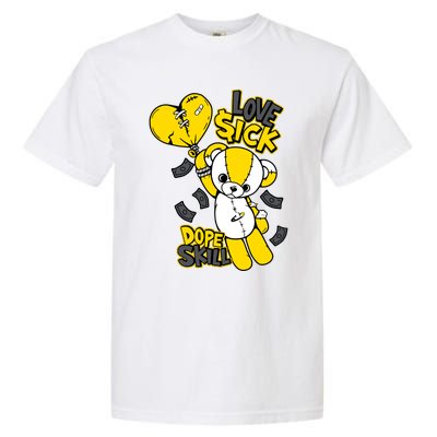 Teddy Bear Dope Skill Love Sick Flying Balloon Garment-Dyed Heavyweight T-Shirt