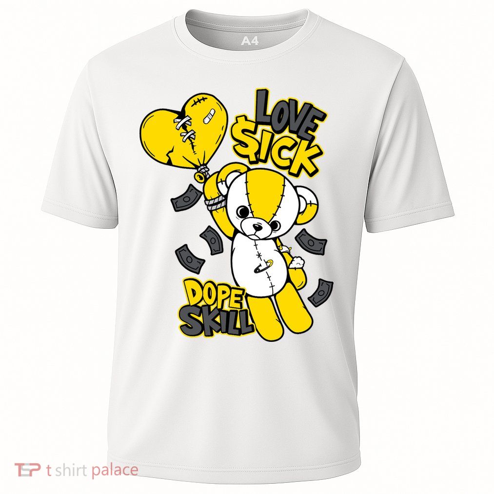 Teddy Bear Dope Skill Love Sick Flying Balloon Performance Shirt