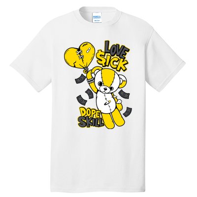 Teddy Bear Dope Skill Love Sick Flying Balloon Tall T-Shirt