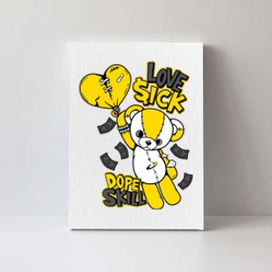 Teddy Bear Dope Skill Love Sick Flying Balloon Canvas